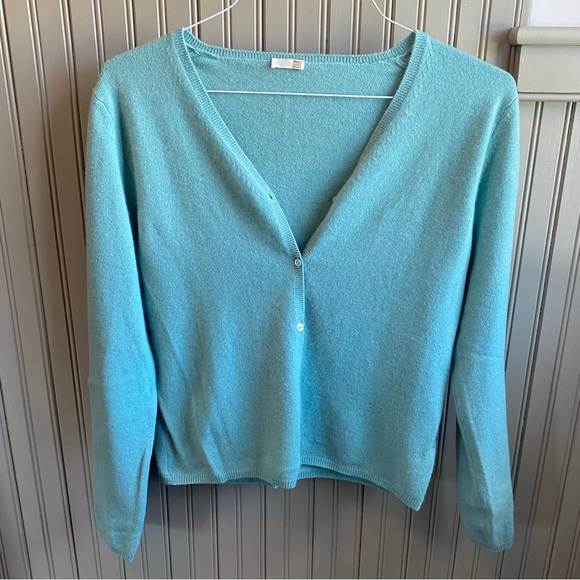 Mai - Teal Cashmere Cardigan - Large - Picture 1 of 4
